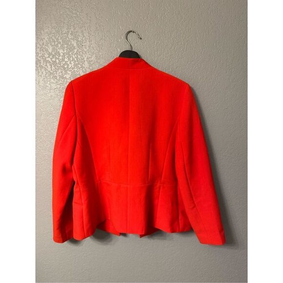 Talbots Open Front Draped Lapel Red Blazer Jacket Size 14 - Picture 2 of 5
